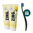 AKCIJA 2+1: "Zing." balinanti ir remineralizuojanti dantų pasta (2 x 75 ml) + DOVANA "Promis" minkštas dantų šepetėlis (1 vnt.)