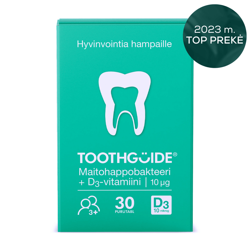 "ToothGuide" gerosios bakterijos burnai su ksilitoliu ir vitaminu D3, 30 vnt.