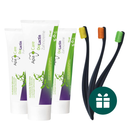 AKCIJA 3+3: "ApaCare Oralactin" dantų pasta su probiotikais (3 x 75 ml) + DOVANA "Promis" minkšti dantų šepetėliai (3 vnt.)