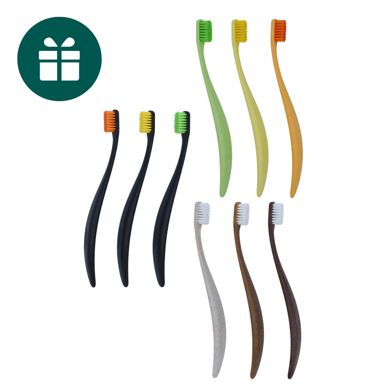 AKCIJA 3+3: "Curaprox Be You" ypatingo skonio balinanti dantų pasta (3 x 60 ml) + DOVANA "Promis" minkšti dantų šepetėliai (3 vnt.)