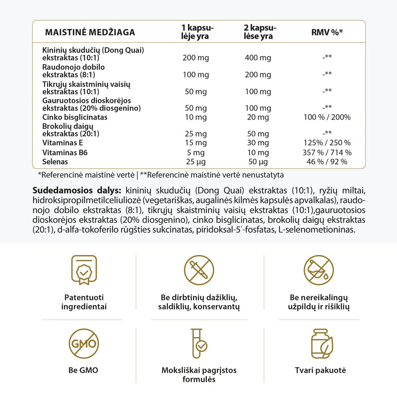 "Avel Hormonų harmonija" kompleksas hormonų balansui, 60 kaps.