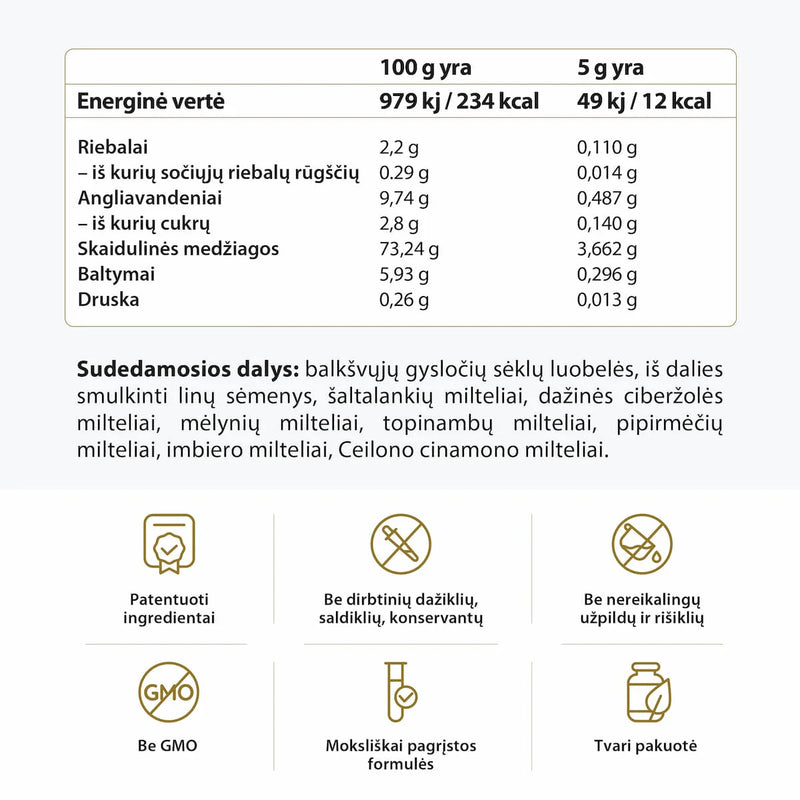 "Avel" žarnyno harmonija, skaidulų mišinys, 250 g (50 porc.)