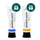 "Promis" ekologiškas minkštas dantų šepetėlis, 1 vnt. + DOVANA "Promis Paste" dantų pasta, 75 ml