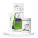 Komplektas su gerosiomis bakterijomis "Apacare": dantų pasta (75 ml), burnos skalavimo skystis (200 ml) ir burnos probiotikų pastilės/milteliai (30 vnt.)