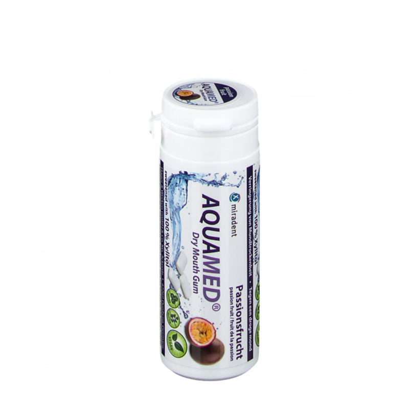 "Miradent Aquamed" kramtomoji guma sausai burnai su ksilitoliu, 30 vnt.