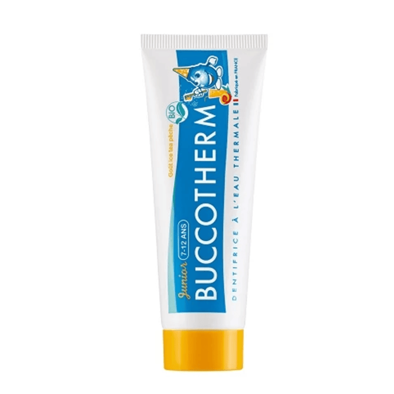 "Buccotherm" vaikiška dantų pasta persikų skonio (7 - 12m.), 50 ml