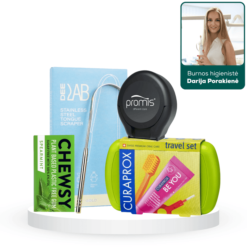 Balinantis burnos higienistės Darijos komplektas