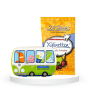 Komplektas vaikams: "Curaprox Kids Travel Set" kelioninis burnos priežiūros rinkinys ir "Dr. Bauer's Xylinetten" pastilės su saldikliu ksilitoliu (30 vnt.)