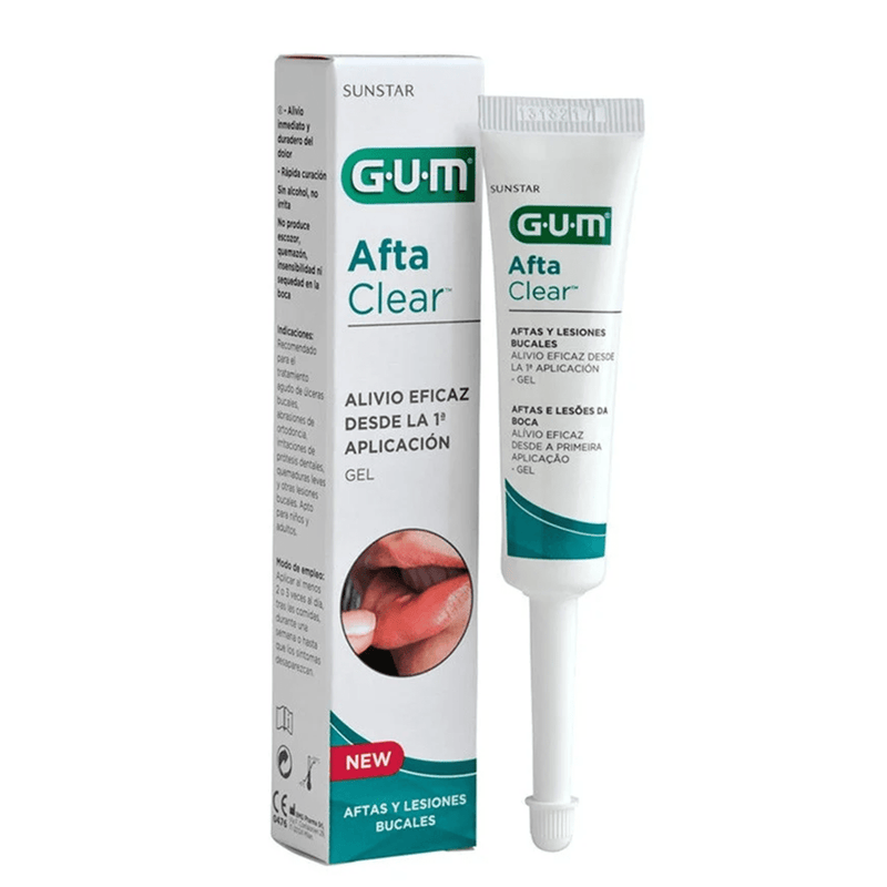 "Gum AftaClear" gydomasis burnos gleivinės gelis aftoms ir žaizdelėms gydyti, 10 ml