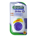 "Gum Ortho Floss" tarpdančių siūlas su standžiu galiuku nešiojantiems breketus, 50 vnt.