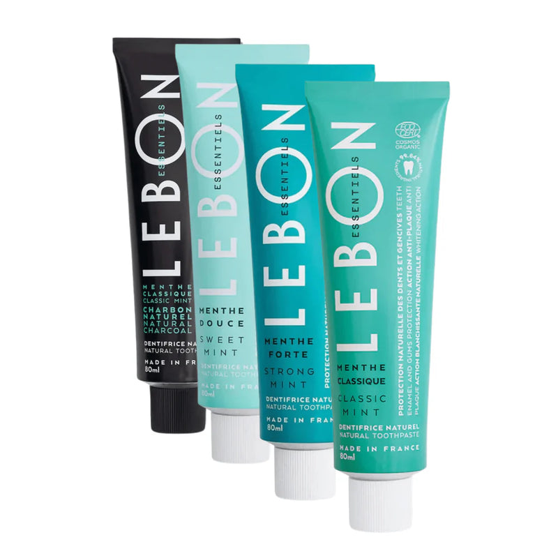 AKCIJA 3+1: "Lebon Essentiels" balinanti ir remineralizuojanti dantų pasta (3 x 80 ml) ir "ApaCare Gum" kramtomoji guma su saldikliu ksilitoliu (45 vnt.)