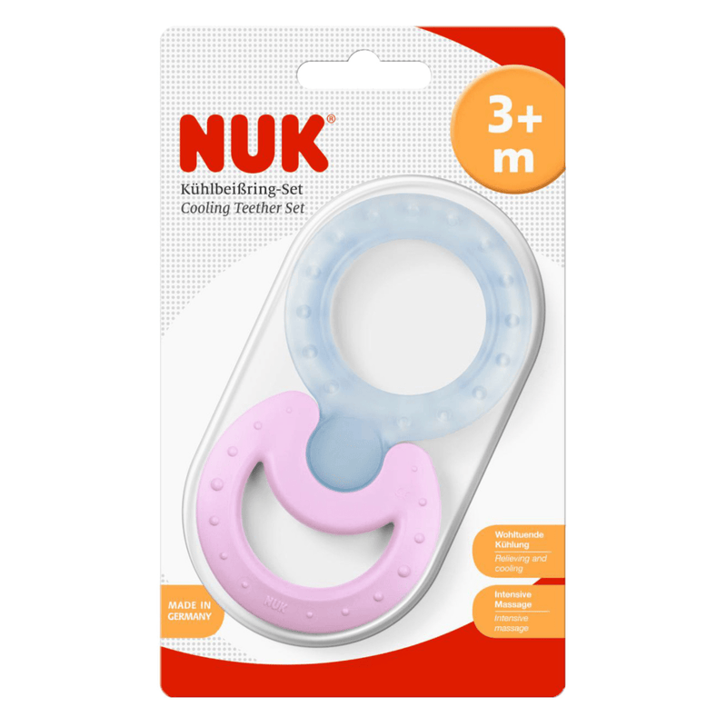 "NUK" atvėsinamas kramtomasis masažinis žiedas kūdikiams nuo 3 mėn, 1 vnt.