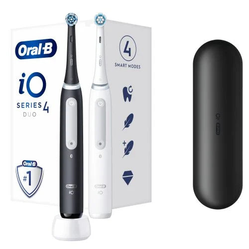 "Oral-B iO4 Duo" elektrinių garsinių dantų šepetėlių komplektas, 2 vnt.