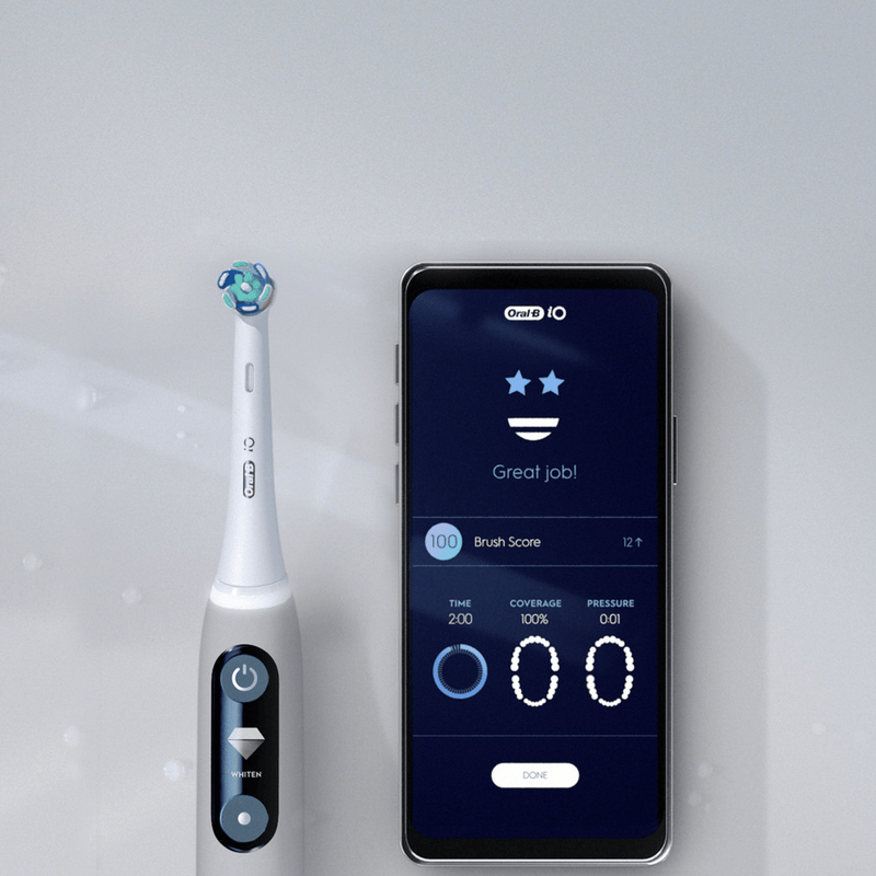 "Oral-B iO7 Duo" elektrinių garsinių dantų šepetėlių komplektas, 2 vnt.