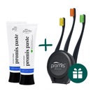 AKCIJA 2+4: "Promis Paste" dantų pasta, 75 ml (2 vnt.) + DOVANA "Promis" dantų šepetėliai (3 vnt.) ir tarpdančių siūlas (30 m)