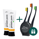 AKCIJA 2+4: "Promis Paste" dantų pasta, 75 ml (2 vnt.) + DOVANA "Promis" dantų šepetėliai (3 vnt.) ir tarpdančių siūlas (30 m)