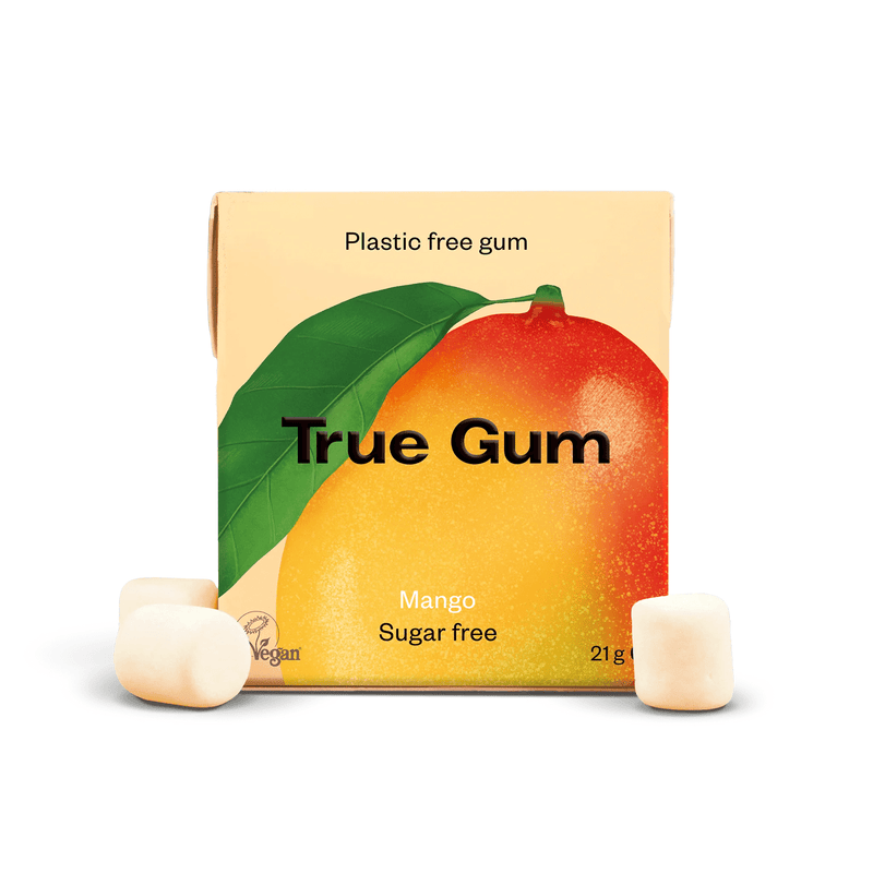 "True Gum" natūrali becukrė kramtomoji guma su ksilitoliu, 13 vnt. pakuotėje