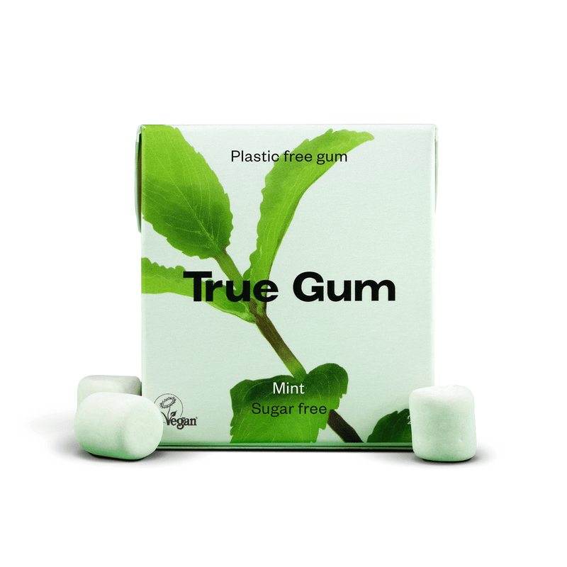 "True Gum" natūrali becukrė kramtomoji guma su ksilitoliu, 13 vnt. pakuotėje