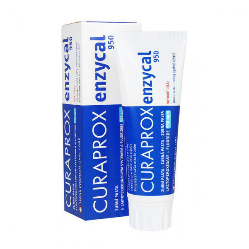 "Curaprox Enzycal 950" dantų pasta su fluoru ir peroksidazės sistema, 75 mililitrai