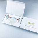 "Dsmile" mėnulio akmens veido masažuoklis ir gua sha akmenėlis