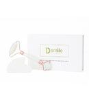 "Dsmile" mėnulio akmens veido masažuoklis ir gua sha akmenėlis