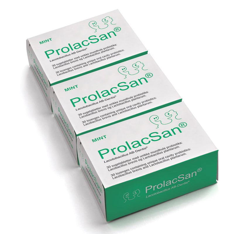 3 MĖN. KURSAS: "Prolacsan" pastilės su burnos probiotikais, 30 vnt. (3 pakuotės)